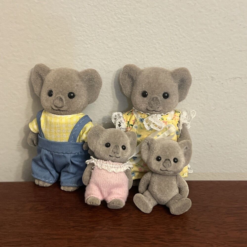 Calico Critters Sylvanian Families Vintage Billabong Koala Family of 4